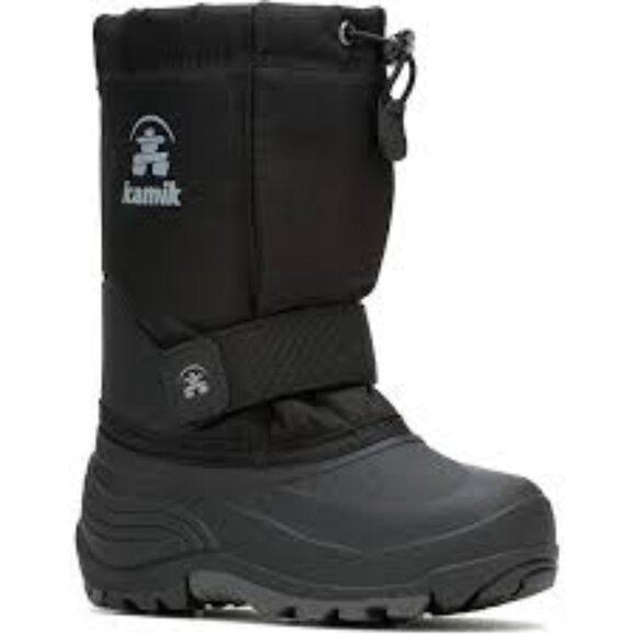 Kamik Boys Toddler 12 Black Rocket Insulated Waterproof Winter Snow Boots - Picture 1 of 10